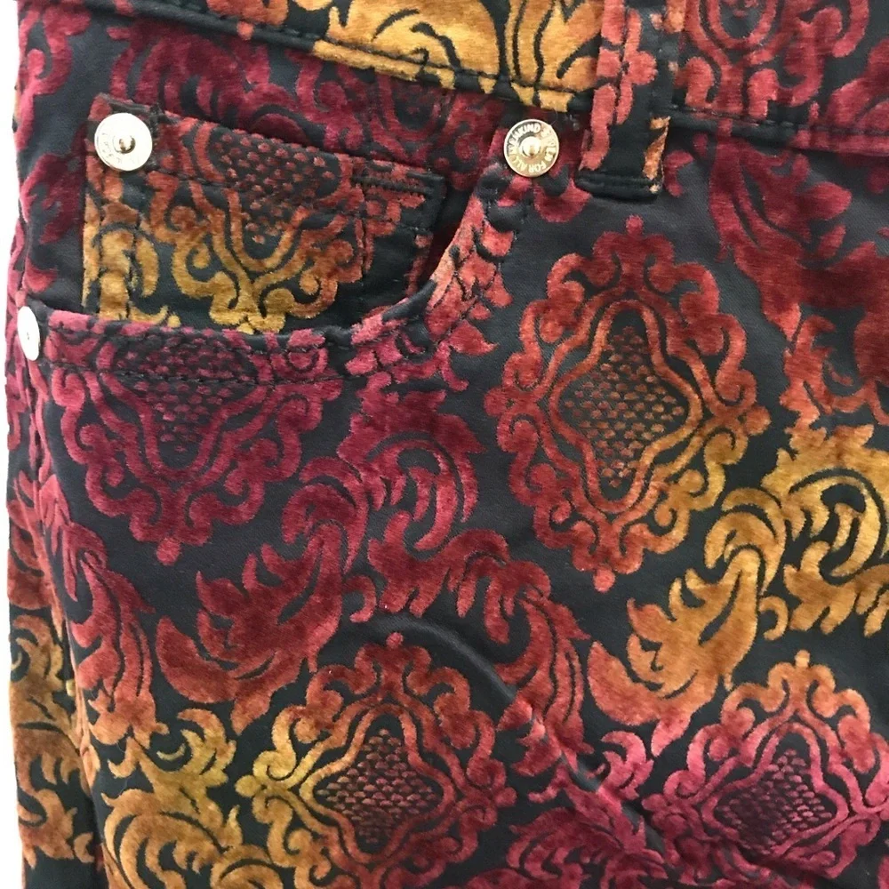 NWT 7 For All Mankind Skinny Jeans Velvet 12 girls damask